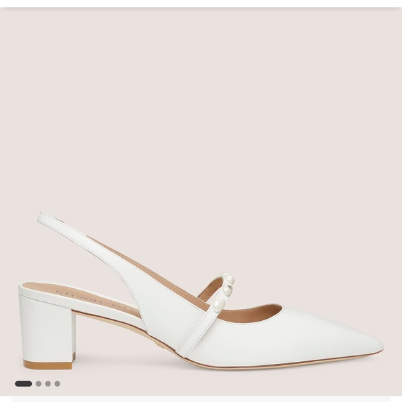 Stuart Weitzman Pearlita 50 Block Slingback, size 9.5 wide - Picture 3 of 10